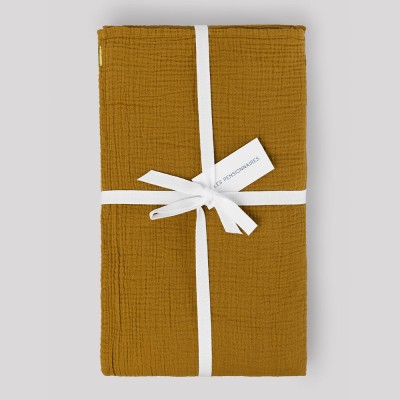 Saffron double gauze tablecloth Les Pensionnaires Les Pensionnaires