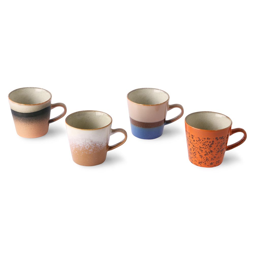 Americano ceramic 70's mugs n ° 2 (set of 4) HKliving
