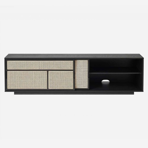 Aparador Air Low negro y caña Design House Stockholm