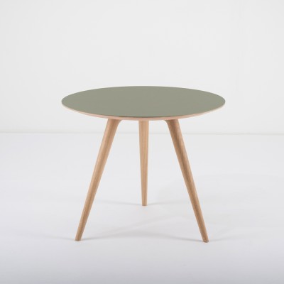 Arp side table oak & olive green M