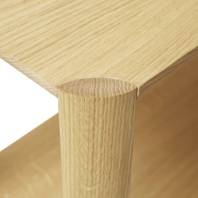 Blatt 1x2 Regal in weißer Eichenform und verfeinern 2