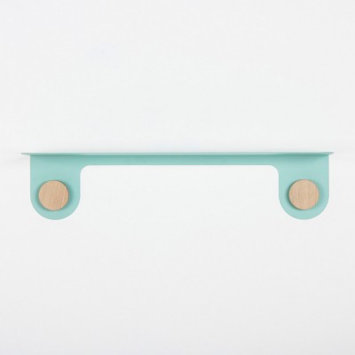 Etagère murale Hook chêne & vert 60 cm