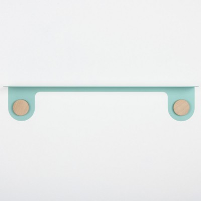 Etagère murale Hook chêne & vert 70 cm