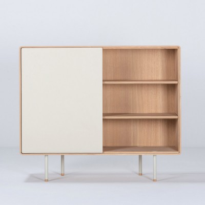 Dresser 118 Fina with oak cupboard & cream linoleum Gazzda