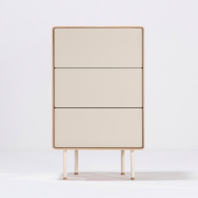 Gazzda oak & linoleum cream drawer unit Fina Gazzda