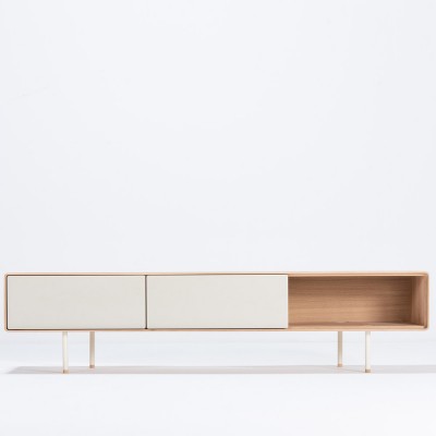 Gazzda 200 Fina oak & linoleum TV cabinet Gazzda