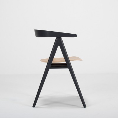 Chaise Ava bicolore chêne & noir Gazzda Gazzda