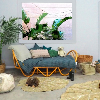 Waschbarer Teppich Mini Monstera Olive Lorena Canals 2