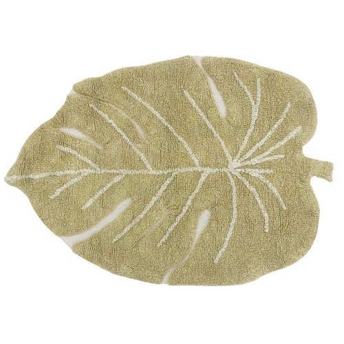 Waschbarer Teppich Mini Monstera Olive Lorena Canals