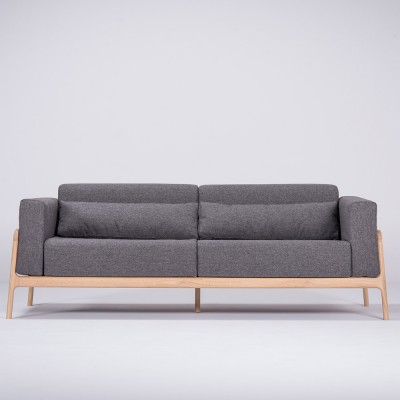 Fawn 3-Sitzer Sofa Eiche & Anthrazit Stoff Gazzda Gazzda