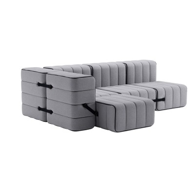 Set di 9 moduli Curt - Tessuto Jet Ambivalenz 2