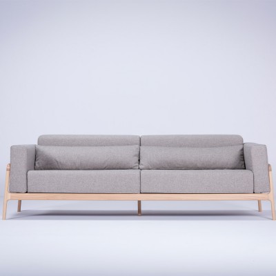Fawn 4-Sitzer Sofa Eiche & Sand Stoff Gazzda