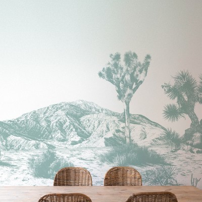 Arizona panorama wallpaper green & white Edito Paris 2