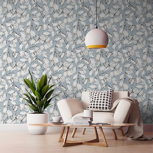 Papel pintado Moneda del Papa gris azulado Edito Paris