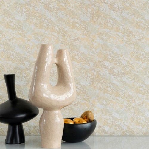 Carta da parati in marmo beige e oro Edito Paris