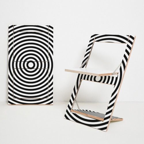 Fläpps Op Art Circle folding chair Ambivalenz