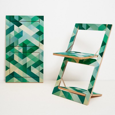 Folding chair Fläpps Criss Cross green Ambivalenz