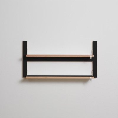 Fläpps double shelf 80x40 black Ambivalenz