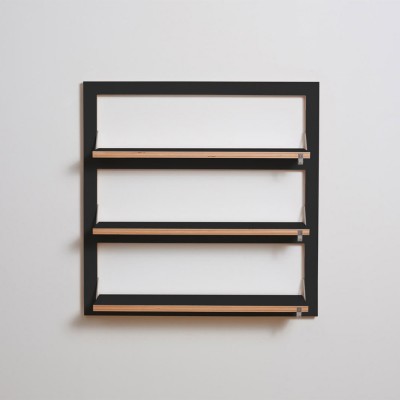 Ripiano triplo Fläpps 80x80 nero Ambivalenz