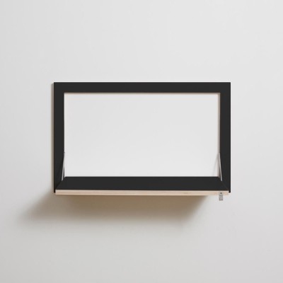 Escritorio de pared plegable Fläpps negro Ambivalenz 2