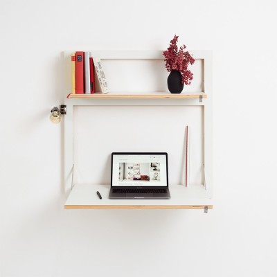 Fläpps folding wall desk 80x80 white Ambivalenz 2