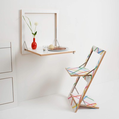 Fläpps folding wall table white Ambivalenz 2