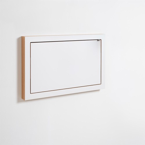 Escritorio plegable de pared con almacenaje Fläpps blanco Ambivalenz