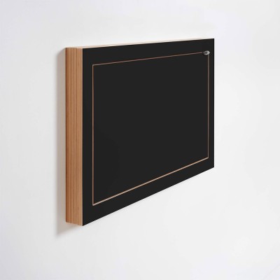 Escritorio plegable de pared con almacenaje Fläpps negro Ambivalenz 2
