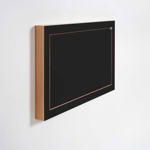 Folding wall-mounted desk with storage Fläpps black Ambivalenz