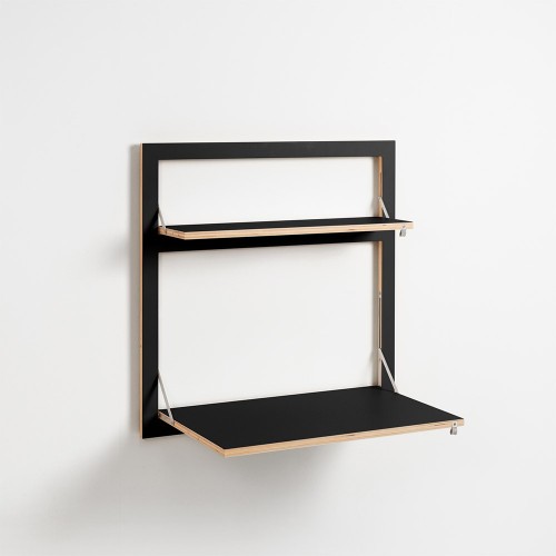 Fläpps escritorio abatible de pared 80x80 negro Ambivalenz