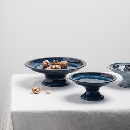 Reine blaue Emaille-Kuchenform S. Serax