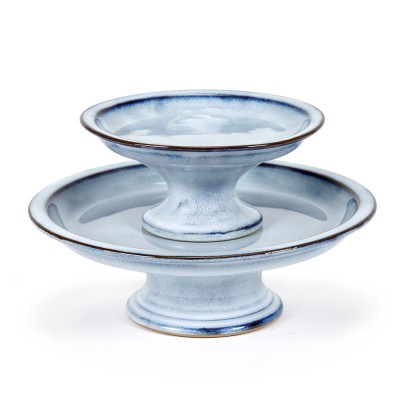 Reine blaue Emaille-Kuchenform L. Serax 2