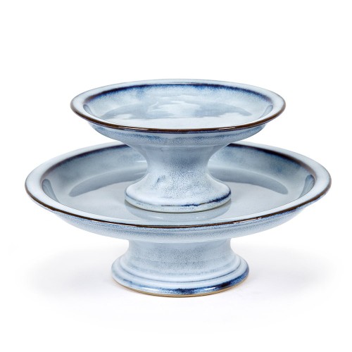 Reine blaue Emaille-Kuchenform L. Serax