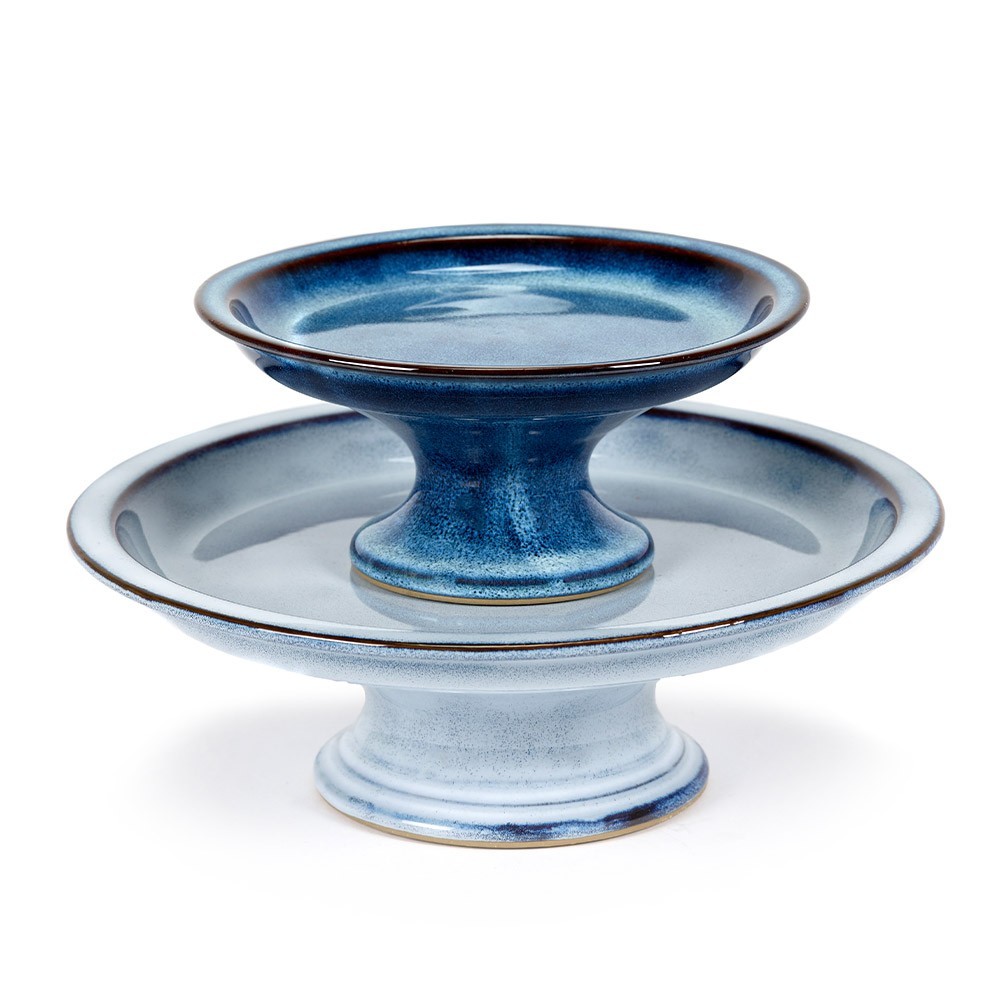 Zuiver blauw emaille cakevorm L Serax