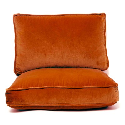 Housse seule Fauteuil Croisette Velours brick Honoré Honoré