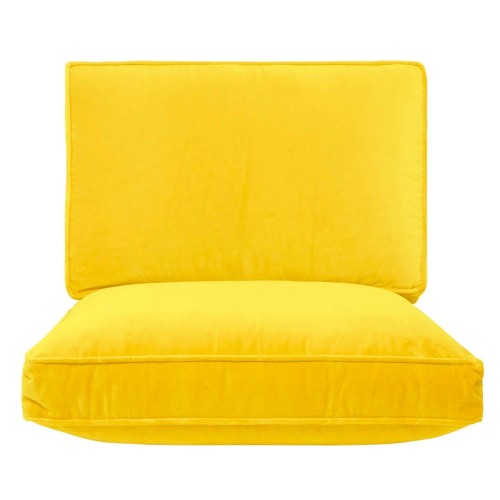 Housse seule Fauteuil Croisette Velours jaune Honoré