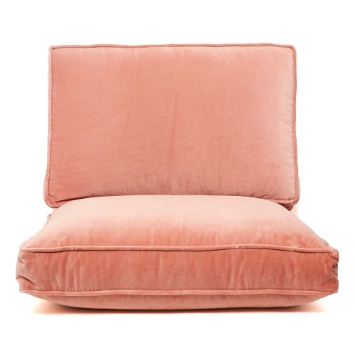 Funda solo sillón Croisette terciopelo rosa empolvado Honoré