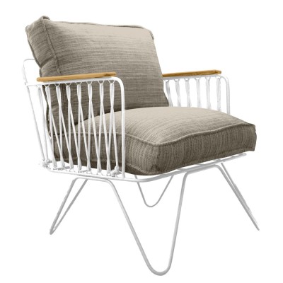 Fauteuil Croisette Canvas chiné Honoré