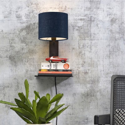 Zwart & marineblauw Andes wandlampje Good & Mojo Good & Mojo