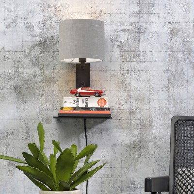Andes zwart en lichtgrijze wandlamp Good & Mojo Good & Mojo
