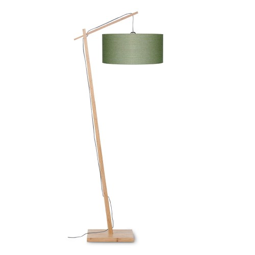 Andes floor lamp natural & forest green Good & Mojo