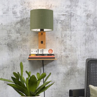 Andes natuurlijke & bosgroene wandlamp met planken Good & Mojo Good & Mojo