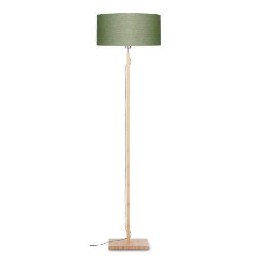 Fuji floor lamp natural & forest green Good & Mojo