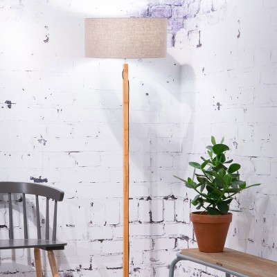 Lampadaire Fuji naturel & lin foncé Good & Mojo 2