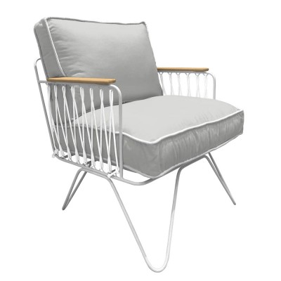 Sillón de exterior Croisette blanco natural Honoré Honoré
