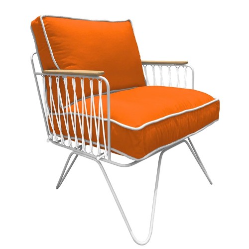 Poltroncina Croisette Outdoor arancione Honoré