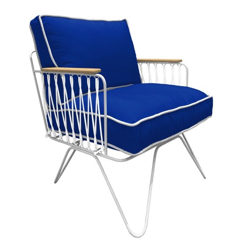 Fauteuil Croisette Outdoor pacific blue Honoré