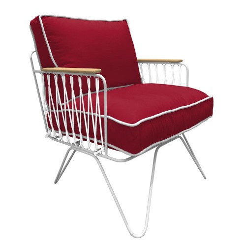 Croisette Outdoor armchair paris red Honoré