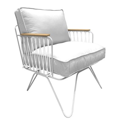 Sillón de exterior Croisette blanco Honoré
