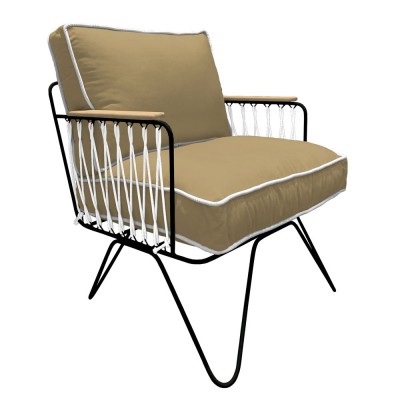 Sillón Croisette Outdoor dorado Honoré Honoré